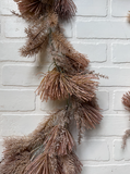 72" Pine Garland - Frosted Beige