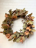 26" Oak Leaf Wreath With Acorn