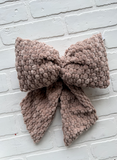 12" Fabric Clip Bow - Taupe
