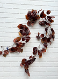 72" Beech Leaf Garland - Rust/Brown