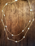 Pearl + Crystal Layered Necklace