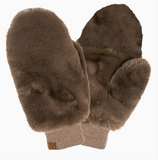 C.C. Faux Fur Sherpa Lined Mittens
