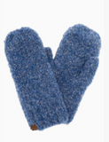 C.C. Blue Boucle Mittens