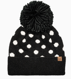 C.C. Polka Dot Pom Beanie