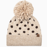 C.C. Polka Dot Pom Beanie
