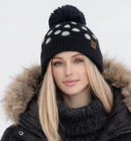 C.C. Polka Dot Pom Beanie
