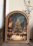 11" Arch Main Street Christmas Tree Print