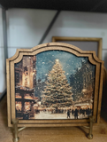 Provincial Main Street Christmas Tree Print