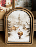 8" Village Santa Print