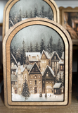 11" Midnight Snow Village Print