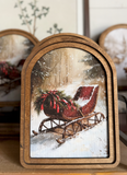 11" Arch Vintage Sleigh Print