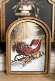8" Arch Vintage Sleigh Print
