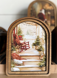 8" Cozy Christmas Porch Print