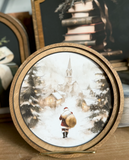 8" Round Village Santa