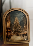 8" Main Street Christmas Print