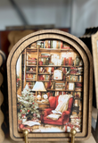 8" Christmas Reading Nook Print