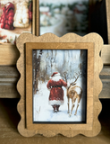 Scallop Santa + Reindeer Print
