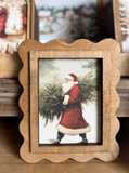 Scallop Santa + Tree Print