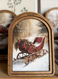 11" Vintage Sleigh Print