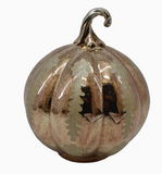 Glass Etched Pumpkin