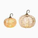 Elegant Glass Light Up Pumpkins