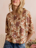 Fall Meadows Short Sleeve Sweater