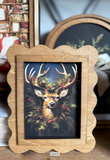 Scallop Reindeer Wreath Print