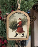 Santa + Tree Ornament