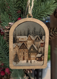 Midnight Snow Village Ornament
