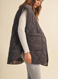 Reversible Oversized Quilted Vest