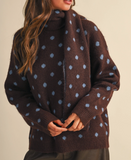 Polka Dot Sweater + Scarf