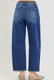 Risen Embroidered Barrel Jean
