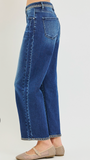 Risen Embroidered Barrel Jean