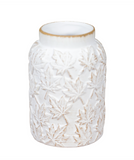 Embossed Maple Leaf Jar