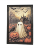 Ghost, House, + Pumpkin Frame