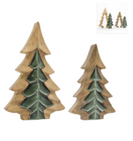 Whispering Winter Enamel Puzzle Trees