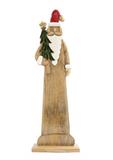 32" Mango Wood Santa On Stand