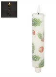 8" Holly LED Taper Candle