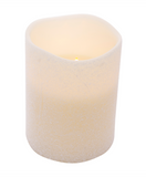 8" White Frosty Large Pillar Candle