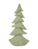 13" Velvet Green Layered Resin Tree