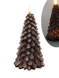 8.25" Bronzed LED Tree Candle