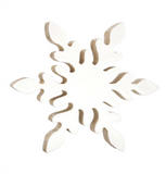 10" White Enamel Mango Snowflake