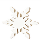 8" White Enamel Mango Snowflake