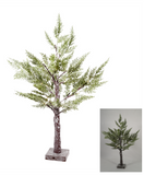 24" Lighted Snowy Pine Tree