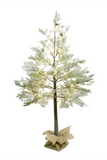 47" Lighted Flocked Cedar Tree
