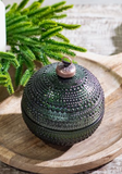 4.5" Vintage Green Ornament Jar