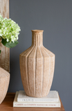 17" Gold Brushed Terracotta Vase