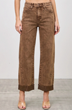 Saige High Rise Cuffed Straight Jean