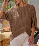 Isle Cable Knit Hi Low Sweater