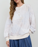 Henley Quilted Pullover